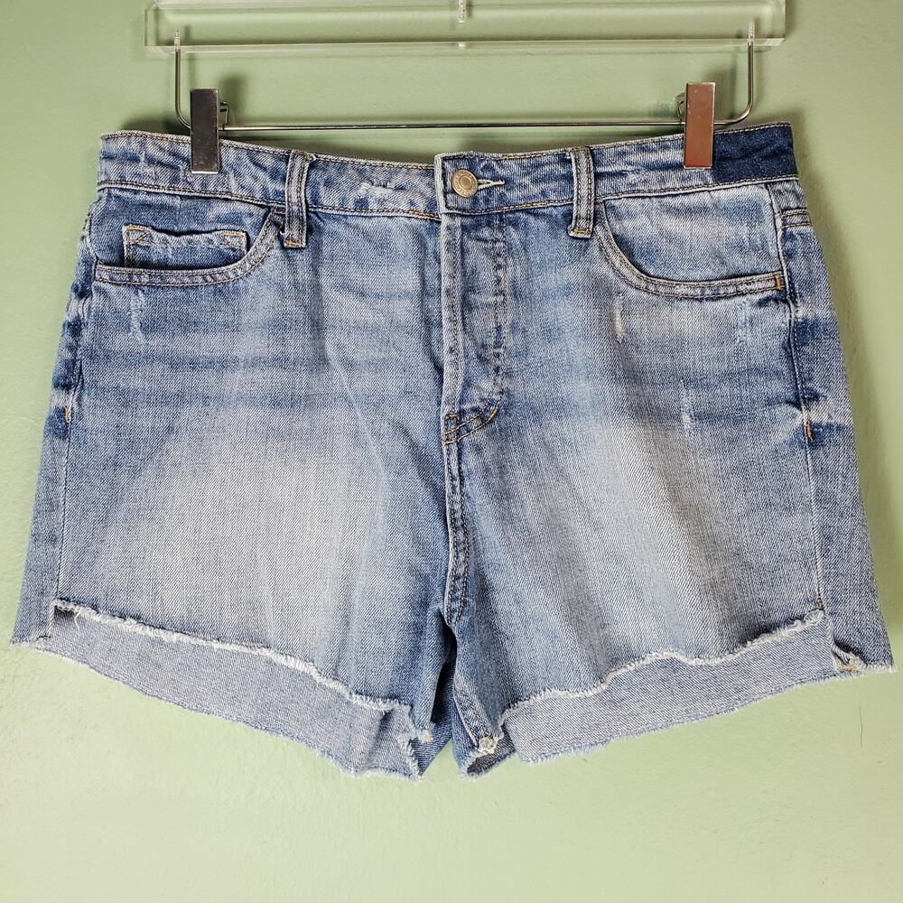 Vervet Womens Button Fly High Rise Raw Hem Shorts Size 30